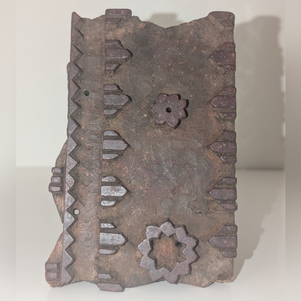 Hand Carved Wooden Printing Block Stamp